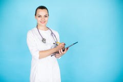 Young smiling female blonde doctor royalty free stock images Young smiling female blonde doctor royalty free stock images