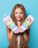 Young Smiling Girl With Flip Flops Stock Photo