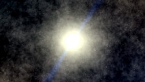 Young star forming inside a nebula cloud. Singularity, gravitati