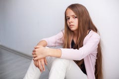 Young teenager girl looking with disbelief and disgust stock photography Young teenager girl looking with disbelief and disgust stock photography