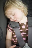 Young Toddler Girl In Car Seat Stock Image