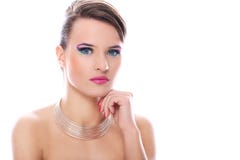 Young woman with beautiful make-up royalty free stock photo Young woman with beautiful make-up royalty free stock photo