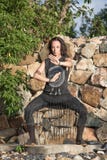 Young Woman Doing Shamanic Dance In Nature Stock Images