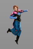 Young Woman Dressed in Costume Jumping royalty free stock photo Young Woman Dressed in Costume Jumping royalty free stock photo