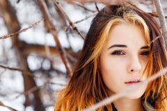 Young Woman Outdoors Portrait. Royalty Free Stock Image