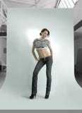 Young woman in the photostudio royalty free stock photography Young woman in the photostudio royalty free stock photography