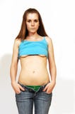 Young woman topless standing Royalty Free Stock Image Young woman topless standing Royalty Free Stock Image