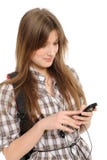 Young Woman Using Cell Phone Stock Photo