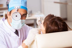 The young woman visting male doctor otolaryngologist royalty free stock photo The young woman visting male doctor otolaryngologist royalty free stock photo