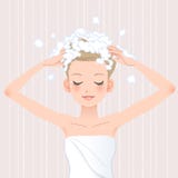 Young Woman Washing Her Head With Shampoo Royalty Free Stock Photo Young Woman Washing Her Head With Shampoo Royalty Free Stock Photo