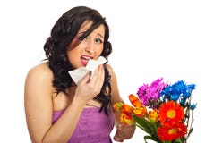 Young Woman With Allergy Royalty Free Stock Photo