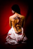 Young Woman With Dragon Tattoo Stock Photography Young Woman With Dragon Tattoo Stock Photography