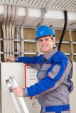 Young Worker Man With Hard Hat Royalty Free Stock Image Young Worker Man With Hard Hat Royalty Free Stock Image