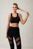 Youth model in sport bra and leggins. stock photo Youth model in sport bra and leggins. stock photo