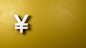 Yuan o parete di Yen Currency Symbol Shape Against illustrazione vettoriale Yuan o parete di Yen Currency Symbol Shape Against illustrazione vettoriale