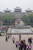 Yuhuatai Park with tourist group, Nanjing, China