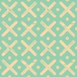 Zachte gele stippen en kruisen met geweven krijteffect Helder naadloos geometrisch vectorpatroon op groene munt stock illustratie Zachte gele stippen en kruisen met geweven krijteffect Helder naadloos geometrisch vectorpatroon op groene munt stock illustratie
