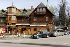 Wooden building that houses a restaurant Stock Image Wooden building that houses a restaurant Stock Image