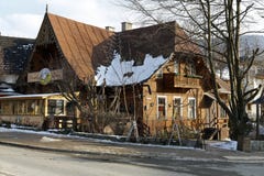 Wooden family house in Zakopane Royalty Free Stock Photo Wooden family house in Zakopane Royalty Free Stock Photo