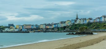 Zakończenie widok Gruziński miasteczko Tenby zdjęcie royalty free Zakończenie widok Gruziński miasteczko Tenby zdjęcie royalty free