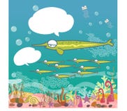 Zampetti il pesce subacqueo, l'oceano blu, le coperture variopinte, barriere coralline subacquee - fumetto dell'illustrazione di royalty illustrazione gratis Zampetti il pesce subacqueo, l'oceano blu, le coperture variopinte, barriere coralline subacquee - fumetto dell'illustrazione di royalty illustrazione gratis