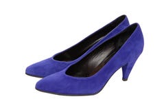Zapatos azules del ante fotografía de archivo libre de regalías Zapatos azules del ante fotografía de archivo libre de regalías