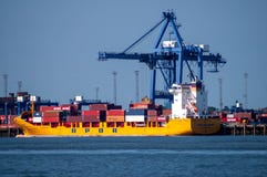 Zbiornika terminal Felixtowe, Anglia zdjęcie stock Zbiornika terminal Felixtowe, Anglia zdjęcie stock