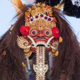 Zbliżenie tradycyjna balijczyka Barong maska w Indonezja obraz stock Zbliżenie tradycyjna balijczyka Barong maska w Indonezja obraz stock