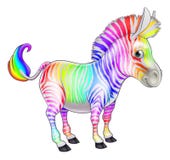 Zebra dell'arcobaleno illustrazione di stock Zebra dell'arcobaleno illustrazione di stock