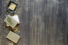 Zeep en Badzout stock afbeeldingen Zeep en Badzout stock afbeeldingen