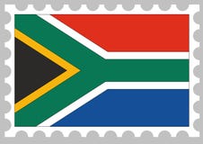 Zegel van een vlag van Zuid-Afrika royalty-vrije illustratie Zegel van een vlag van Zuid-Afrika royalty-vrije illustratie