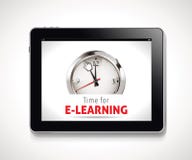 Zeit für E-Learning-Zeichen vektor abbildung Zeit für E-Learning-Zeichen vektor abbildung