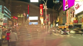 Zeitspanne des Times Square, New York City, USA stock footage Zeitspanne des Times Square, New York City, USA stock footage
