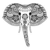 Zentangle estilizó el elefante indio Vector dibujado mano IL de Paisley ilustración del vector Zentangle estilizó el elefante indio Vector dibujado mano IL de Paisley ilustración del vector