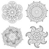Zentangle stileerde stammen Arabische, Indische Mandala-reeks vector illustratie Zentangle stileerde stammen Arabische, Indische Mandala-reeks vector illustratie