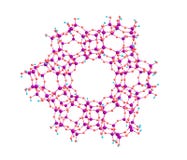 Zeolitemolekyl som isoleras på vit Arkivfoton Zeolitemolekyl som isoleras på vit Arkivfoton