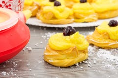 Zeppole pour St Joseph Photographie stock