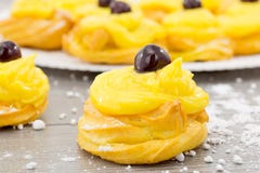 Zeppole pour St Joseph Photo stock