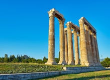 zeus виска олимпийца Афины, Attica, Греция Стоковые Изображения RF zeus виска олимпийца Афины, Attica, Греция Стоковые Изображения RF