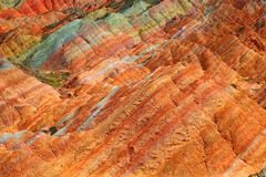 Danxia Geological Park, Zhangye, Gansu Province, China royalty free stock photography Danxia Geological Park, Zhangye, Gansu Province, China royalty free stock photography