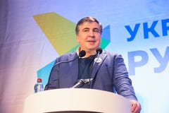 ZHYTOMYR, УКРАИНА - 28-ое февраля 2016: Mikheil Saakashvili на противокоррупционном форуме стоковое фото ZHYTOMYR, УКРАИНА - 28-ое февраля 2016: Mikheil Saakashvili на противокоррупционном форуме стоковое фото
