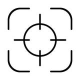 Zielen Sie Ikone, Zielikone stock abbildung Zielen Sie Ikone, Zielikone stock abbildung