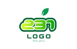 Ziffernstellenlogo-Ikonendesign der Nr. 237 vektor abbildung Ziffernstellenlogo-Ikonendesign der Nr. 237 vektor abbildung