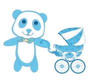 Zijn babydouche - een jongen Stock Foto's Zijn babydouche - een jongen Stock Foto's