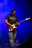 Zilele culturale Agnita, Agnita, Sibiu, Roemenië - Augustus 05, 2018: Het overleg in de stad Agnita met de Bandharmonie, ving royalty-vrije stock fotografie Zilele culturale Agnita, Agnita, Sibiu, Roemenië - Augustus 05, 2018: Het overleg in de stad Agnita met de Bandharmonie, ving royalty-vrije stock fotografie