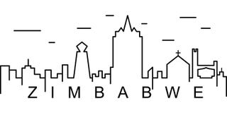 Zimbabwe outline icon. Can be used for web, logo, mobile app, UI, UX royalty free illustration Zimbabwe outline icon. Can be used for web, logo, mobile app, UI, UX royalty free illustration