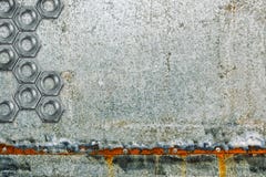 Zinc coated galvanized steel metal sheet plate with bolts Royalty Free Stock Images Zinc coated galvanized steel metal sheet plate with bolts Royalty Free Stock Images
