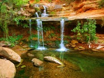 Zion Double Falls Royalty Free Stock Image Zion Double Falls Royalty Free Stock Image