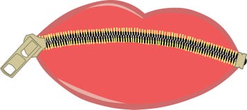 Zipped mouth stock image. Image of bizarre, closing, confidential