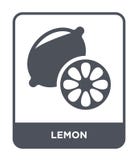 Zitronenikone in der modischen Entwurfsart Zitronenikone lokalisiert auf weißem Hintergrund einfaches und modernes flaches Symbol stock abbildung Zitronenikone in der modischen Entwurfsart Zitronenikone lokalisiert auf weißem Hintergrund einfaches und modernes flaches Symbol stock abbildung